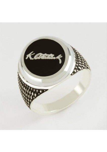 Mustafa Kemal Atatürk Imzalı Metal Erkek Yüzük