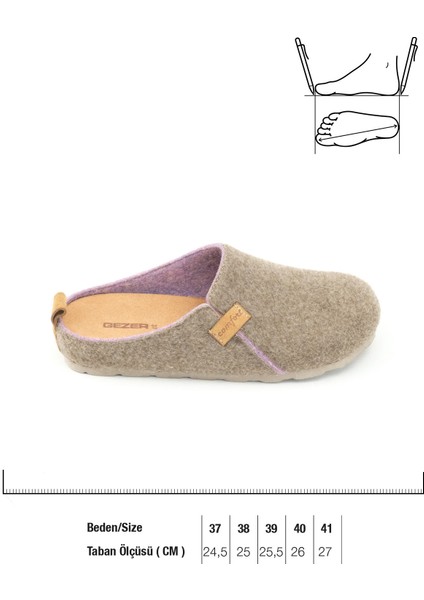 Kışlık Keçe Comfort Taban Kadın Ev Bahçe Terlik fiyatları