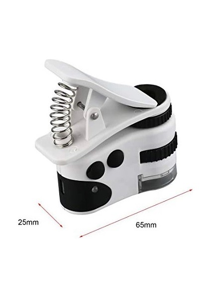 60X Mini Cep Telefonu Için Mandallı Mikroskop Uv Ledli Büyüteç Model AL2431 - Lisinya indirimleri