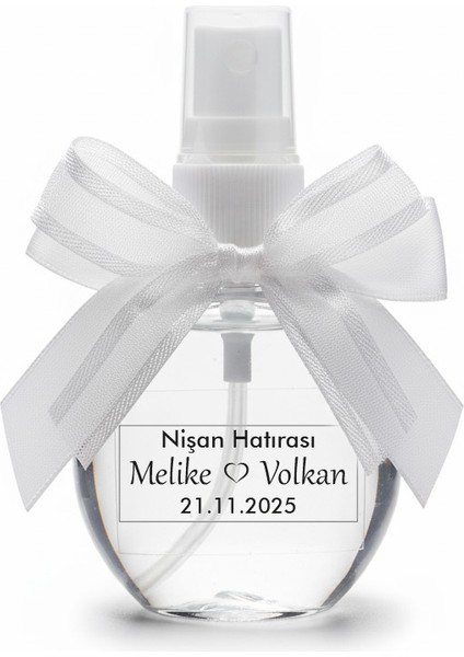 50 cc Plastik Şişede Kolonya Hediyeliği | Kişiye Özel Nikah, Söz, Nişan Hatırası