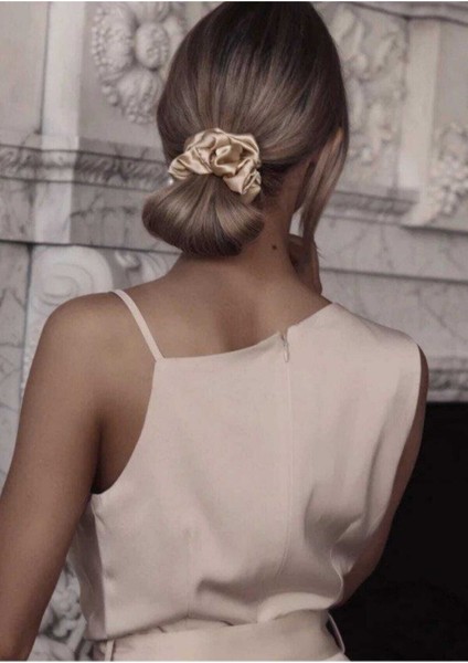 Kadın Saten Saç Lastik Toka Seti 3'lü Şık ve Dayanıklı Siyah Renk fiyatları