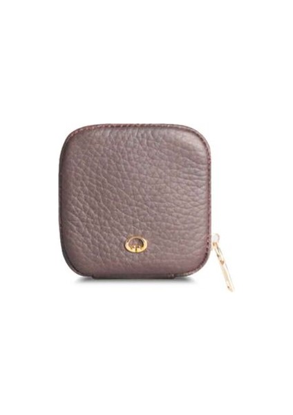 Guard Kahverengi Fermuarlı Deri Mini Aksesuar Çantası