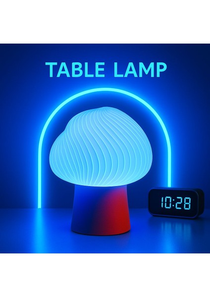 Spiral Tasarımlı Modern Masa Lambası – E27 Uyumlu Dekoratif Gece Lambası | Kablolu Enerji Tasarruflu LED Aydınlatma fırsatları