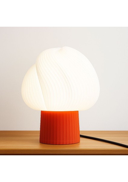 Spiral Tasarımlı Modern Masa Lambası – E27 Uyumlu Dekoratif Gece Lambası | Kablolu Enerji Tasarruflu LED Aydınlatma