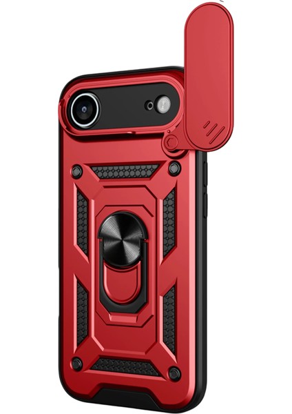 Xmpdby Newface Apple Iphone 17 Air Pars Lens Yüzüklü Silikon - Kırmızı fiyatları