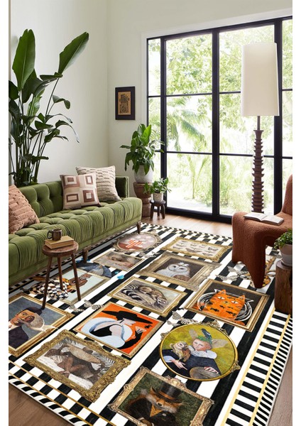 Yeni Desen Yıkanabilir Kaymaz Tabanlı Bohem Tarz Dijital Baskı Salon Halısı, Yumuşak Dokulu Lüks Halı Modeli ve 40 x 60 Çok Renkli Renk Dikdörtgen Halı