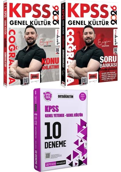 2026 Kpss Coğrafya Konu Anlatımı ve Soru Bankası - 2026 Kpss Ortaöğretim Çözümlü 10 Deneme