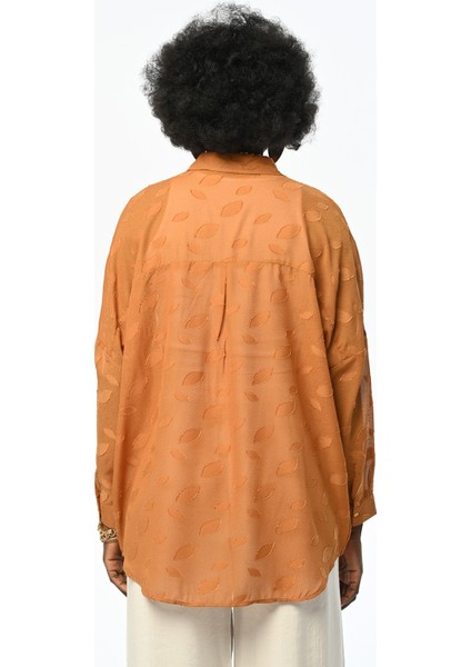 Kadın Oversıze Desenli Şifon Ince Gömlek indirimleri