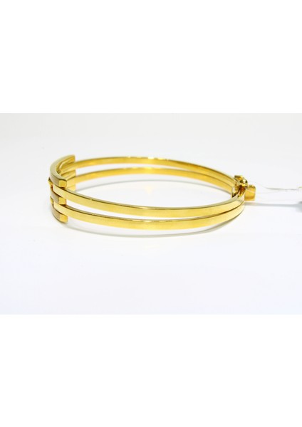 14 Ayar Altın 3 Sıralı Dorikalı Kaburga Kelepçe Bilezik 9.70 gr fiyatları