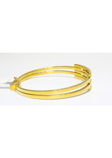 14 Ayar Altın 3 Sıralı Dorikalı Kaburga Kelepçe Bilezik 9.70 gr modelleri