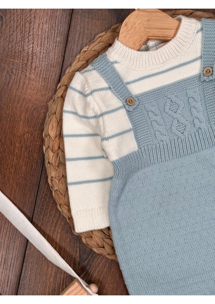 Pamuklu Triko Şapkalı Tulum 2li Erkek Bebek Takım fiyatları