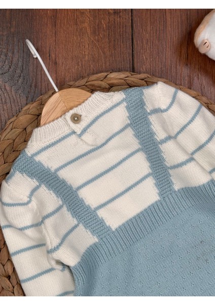 Pamuklu Triko Şapkalı Tulum 2li Erkek Bebek Takım modelleri