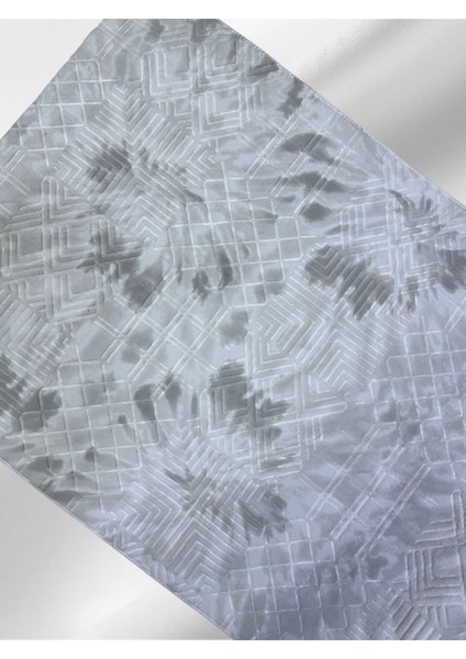 Mastel Desen Gri Renk Kesme Kaymaz Taban Halı Yolluk