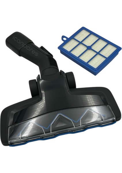 Philips Uyumlu FC8957 FC8955 XB9185 FC9932 FC9934 Performer - Marathon Ultimate Triactive Advance Emici Başlık ve Hepa Filtre Seti