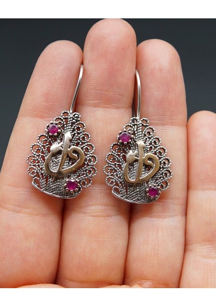 925 Ayar Gümüş Telkari Kadın Küpe SKÜ00019