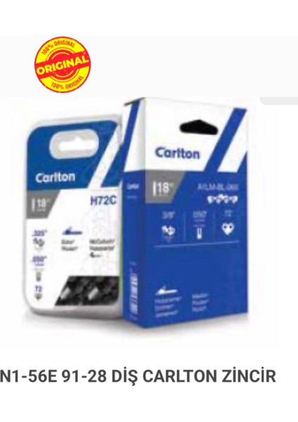 -28 Diş Carlton Benzinli Testere Zinciri Karton Kutulu