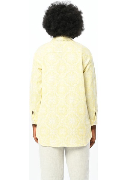 Desenli Çift Cepli Sarı Gabardin Gömlek Ceket indirimleri