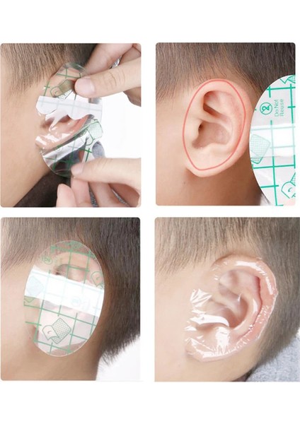 20 Adet Bebek Banyo Havuz Kulak Bandı -Şeffaf Su Geçirmez Yapışkanlı Bant Kuaför Bandı modelleri