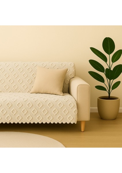Koltuk Örtüsü 175x215 cm – Kaymaz Şönil Kumaş, Yıkanabilir Çekyat & Kanepe Örtüsü (Bej / Krem / Taş / Gri / Vizon)