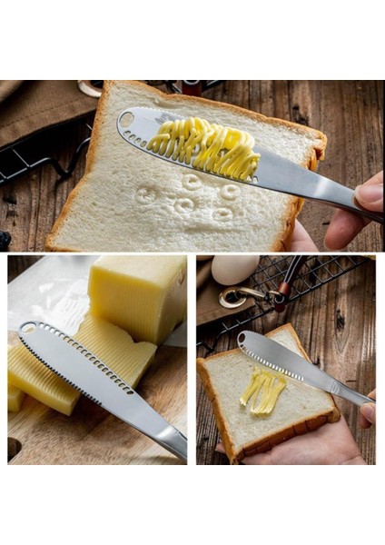 Delikli Tereyağı Bıçağı - Paslanmaz Kaşar Peynir-Çikolata Sürme Bıçağı