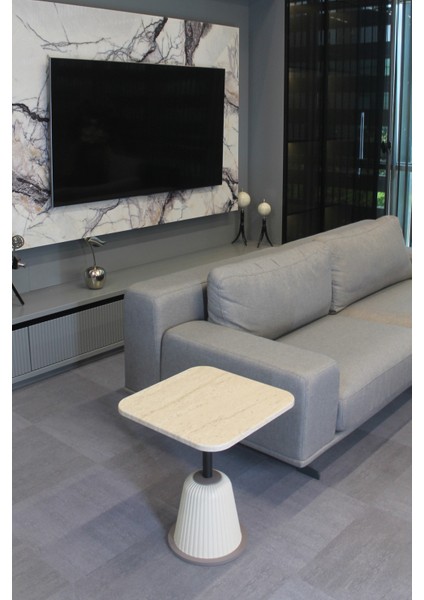 Venedik Yan Sehpa Traverten Mdf - Yan Sehpa fiyatları