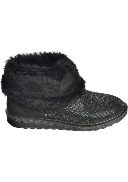 V250014702 Siyah Süet Tüylü Kadın Bot indirimleri