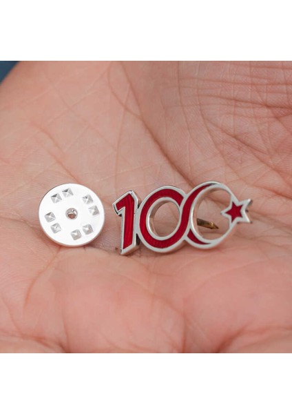 Gümüş Ay Yıldız 100.Yıl Rozet fiyatları