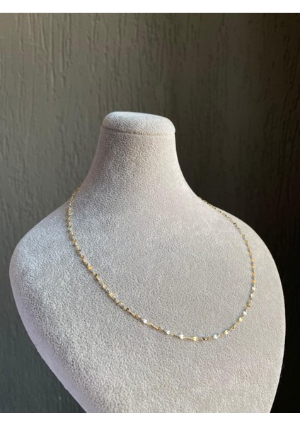 14 Ayar Altın Işıltılı Çıtır Kolye modelleri