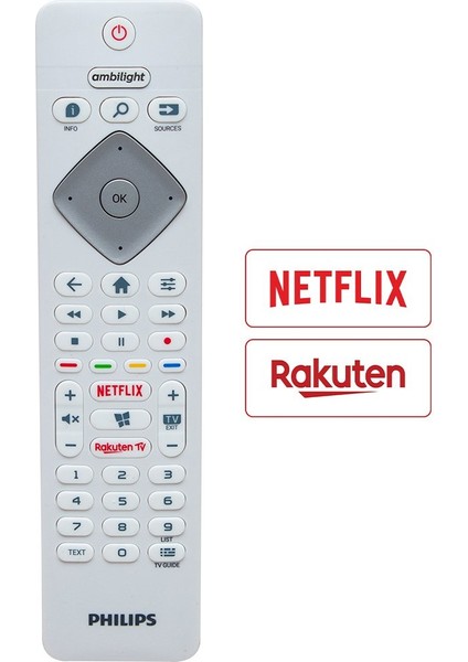 Ambilight Beyaz LCD LED Tv Kumanda