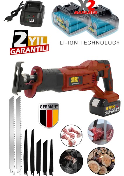 10 Pilli Lityum Profesyonel Seri Tuğla Beton Gaz Kesme Tilki Kuyruğu Testeresi 7 Bıçak Hediye fiyatları