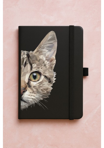 Promosyon Tarihsiz Premium Termo Defter Desenli 192 Yaprak - Kedi Kolaj