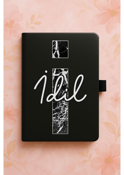 Kişiye Özel Isim Ad Yazılı Tarihsiz Mermer Uv Baskı Termo Defter - I Harfi