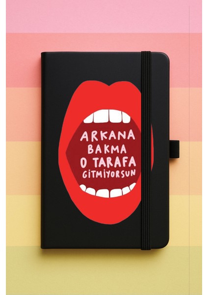 Arkana Bakma Baskılı Tarihsiz Yuvarlak Köşeli Desenli Uv Termo Defter