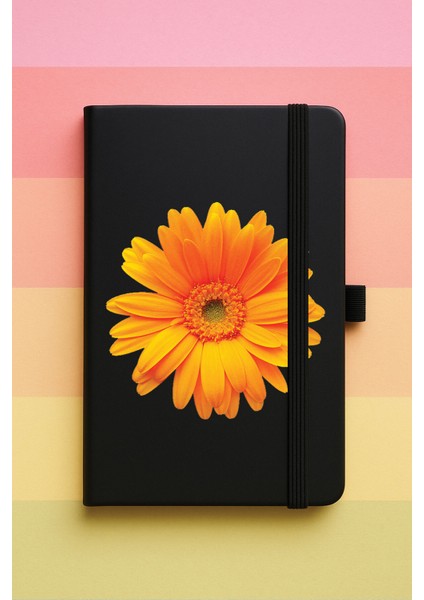 Gerbera Baskılı Tarihsiz Yuvarlak Köşeli Desenli Uv Termo Defter