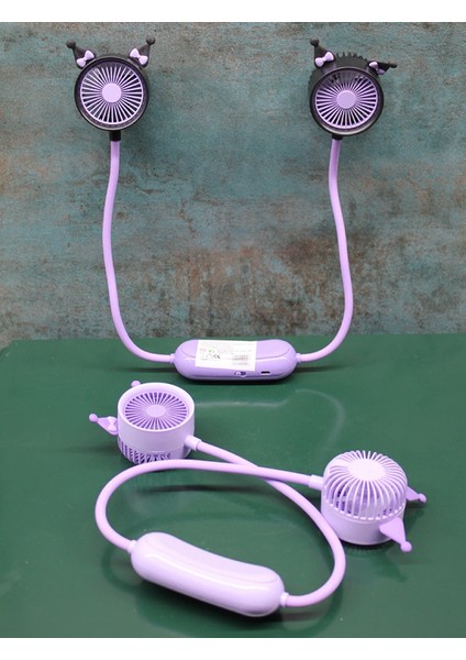 Kuromi Şarjlı Boyun Fanı Vantilatör 2 Kademeli Model 1