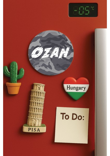 Kişiye Özel Isim Yazılı Dekoratif Buzdolabı Ofis Ev Magneti Magnet Büyük Jumbo Boy DIZAYN19