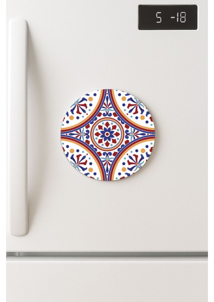 Desenli Temalı Yuvarlak Buzdolabı Magnet – 10X10 cm Osmanlı Çizim