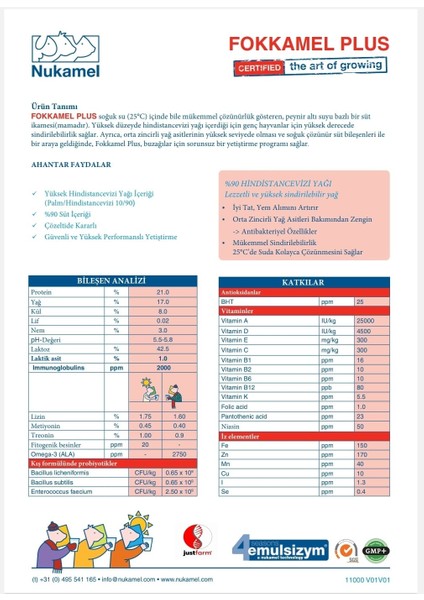 Diriliş Fokkamel Plus Buzağı Maması modelleri