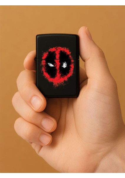 Özel Tasarım Şık ve Dayanıklı Uv Desenli Baskılı Benzinli Metal Çakmak DEADPOOL94199