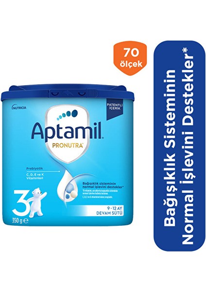 2 Adet Aptamil Pronutra 3 Devam Sütü 350 G