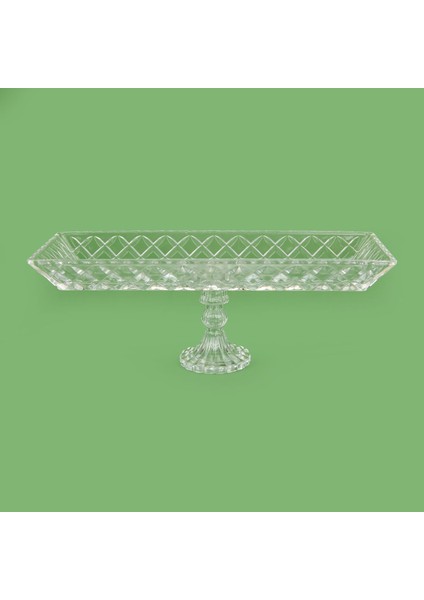 Glass Linka Sunumluk - Şeffaf - 39X15X14 cm