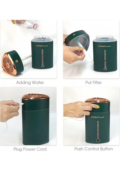 1000 ml Ultrasonik Hava Nemlendirici Işıklı Buhar Makinesi ve Aroma Difüzörü (5324) indirimleri