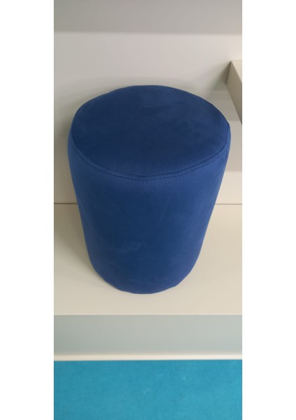 Evimşah Puf & Bench Mavi Yuvarlak Puf