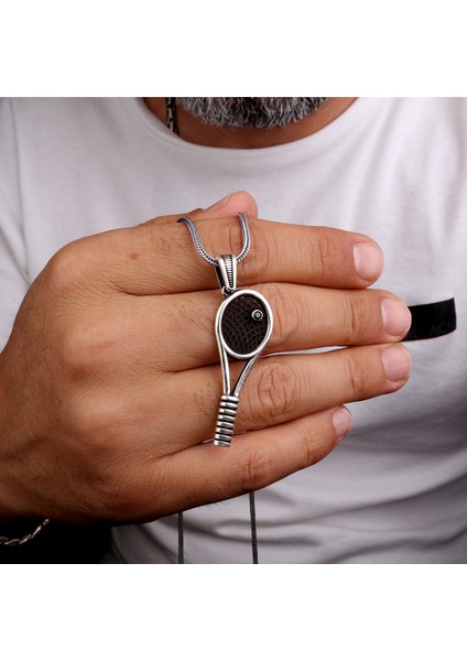 925 Ayar Gümüş Tenis Raketi Model Kolye fiyatları