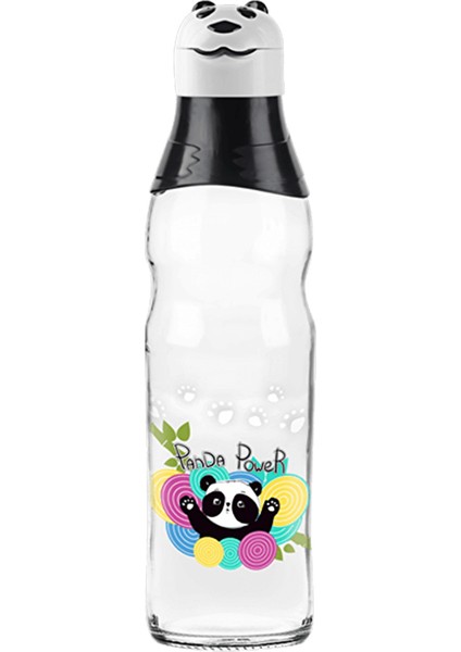 3 Adet Titiz Panda Desenli Su Şişesi 1 L