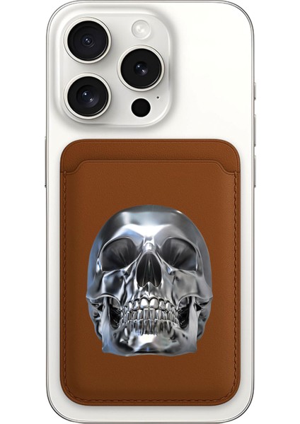 iPhone 11 12 13 14 15 16 17 Pro Max Plus Air Magsafe Mıknatıslı Kahve/taba Kartlık Iskelet