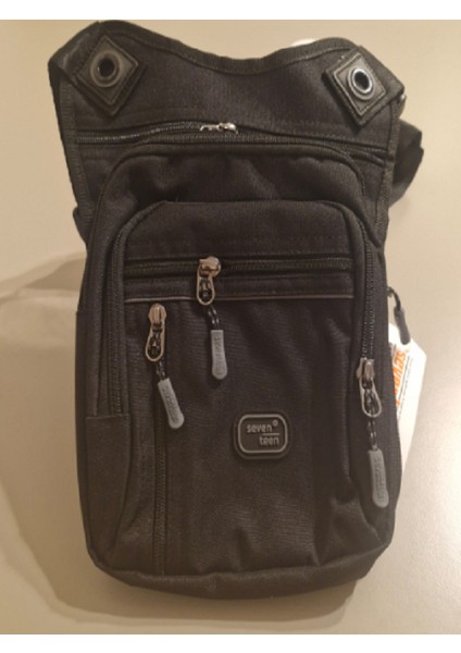 - Su Geçirmez Kumaş Çok Gözlü Bel Bacak Omuz Göğüs Motorcu Çantası - 3470