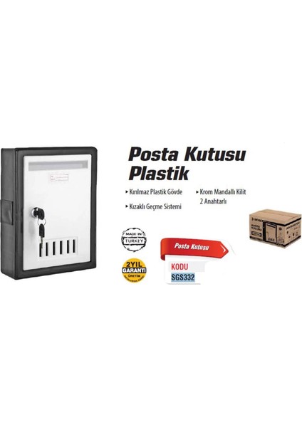 Bfs Sgs 332 Plastik Posta Kutusu 2 Anahtarlı
