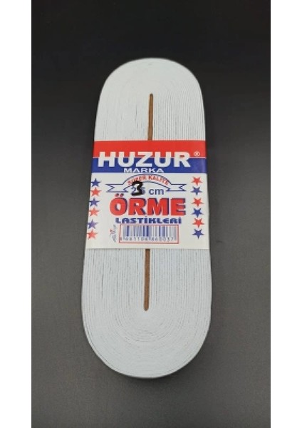 Beyaz - 3cm Paça Lastik Yassı Geniş 10MT. (5324)