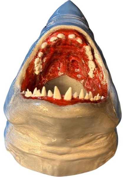 Köpek Balığı Figürlü Şaraplık - El Işçiliği Boyama